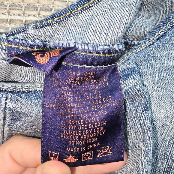 Dereon Denim Romper Womens Plus Size 1X VTG Y2K Urban Streetwear Blue Jean Belt - Picture 9 of 12